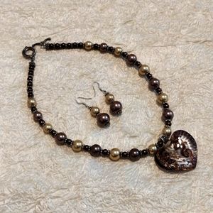 ♥️ Murano Glass Pendant Necklace Set